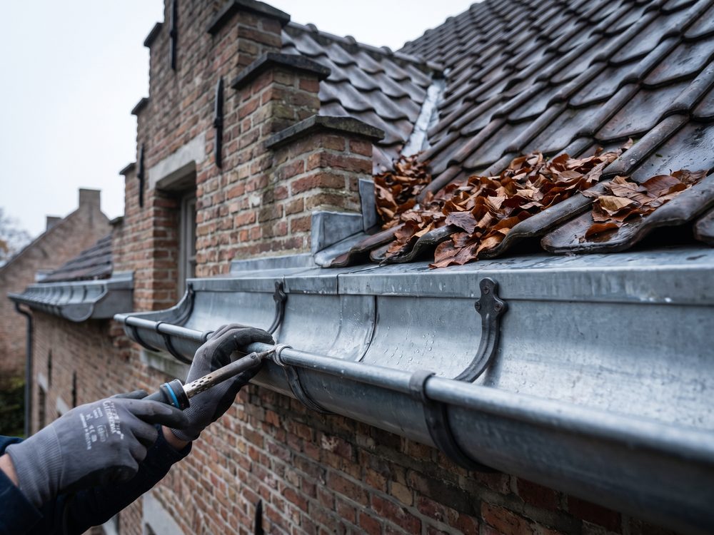 Zinken dakgoot herstellen aan de dakrand